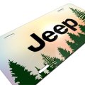 Ipick Image Made For Jeep Green Forrest Sillhouette Graphic Special Aluminum Metal License Plate