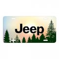 Ipick Image Made For Jeep Green Forrest Sillhouette Graphic Special Aluminum Metal License Plate