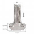 Uxcell M8x25mm T-slot Drop-in Stud Sliding Bolt Screw Carbon Steel For 40 Series Aluminum Profile 8pcs