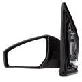 Black Left Side And Right Mirrors Fit For 2007-2012 Nissan Sentra Smooth Mirror Glass Non-folding Non-heated 