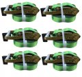 Patriot Pack 6 2-inch Ratchet Straps In Red-white-blue With Flat Hooks Storage Bag 27 Green 
