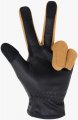 Onetac Short Cuff Touch Screen Pilot Nomex Flight Flyers Duty Work Gloves Goat Leather Skin Tight Palm Coyote Black Small 