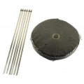 Black Universal Exhaust Header Heat Wrap With Stainless Ties For Car Truck Boat 1 X50ft 