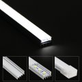 Torchstar Shallow Flush Mount Recessed Aluminum U Channel 3 3ft Extrusion Profile W Oyster White Cover For Flex Hard Led Strip