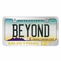 Ipick Image For Ford Mustang Gt Speed-line In Yellow Mirror Chrome Metal License Plate Frame