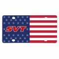 Ipick Image Made For Ford Svt Logo Usa Flag Graphic Special Aluminum Metal License Plate