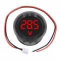 Dweii 5pcs Dc 4-100v Led Digital Display Circular Two-wire Voltmeter Head Reverse Connection Protection 