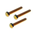 Hex Bolts M6 1 0 By 45mm 3 Pieces Class 10 9 Alloy Steel Yellow Zinc Finish Head Drive Fine Thread Metric Standard 
