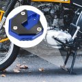 Uxcell 1 Set Motorcycle Kickstand Extension Enlarger Pad Side Stand Support Plate Black Blue For Suzuki Hayabusa Gsx1300r