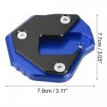 Uxcell 1 Set Motorcycle Kickstand Extension Enlarger Pad Side Stand Support Plate Black Blue For Suzuki Hayabusa Gsx1300r