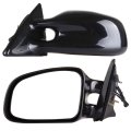 Black Left Side And Right Mirrors Fit For 1999-2003 Pontiac Grand Am Smooth Mirror Glass Non-folding Non-heated 