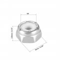 Uxcell Hex Lock Nuts 4 -40 Stainless Steel Nylon Insert Self-locking For Fasteners 10pcs Silver Tone