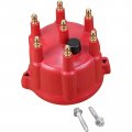Red V6 Heavy Duty Performance Ignition Distributor Cap Compatible With 1992-2003 Dodge Pickup Dakota Ram 1500 3 9l Oem Fit