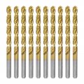 Uxcell High Speed Steel Straight Shank Twist Drill Bit Fully Ground Titanium Coated 6 8mm Diameter 34mm Total Length 12mm 14