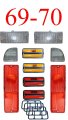 69-70 Chevy 10pc Tail Light Deluxe Side Clear Parking