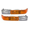 Brock Replacement Driver And Passenger Side Park Signal Fog Light Units For 1998-2005 Blazer 98-04 S10 15098271 15098272 