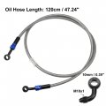X Autohaux Brake Hose An3 28 90 Degree M10 Motorcycle Hydraulic Line Oil Pipe Fitting For Atv Motocross Racing Bike 120cm