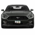 Ford Mustang 50 Years Tri-bar Sports Stripe Black Metal License Plate Frame