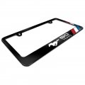 Ipick Image Made For Ford Mustang 50 Years Tri-bar Sports Stripe Black Metal License Plate Frame