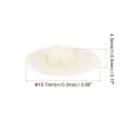 Uxcell Screw Cap Covers 120pcs 16 7x4 3mm Plastic Decoration Cover For Phillips Cam Fitting Nut Self-tapping White