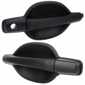 Door Handles Exterior Front Driver Left Passenger Right Side Replacement Fit For 2004-2011 Mitsubishi Endeavor Balck 2pcs 