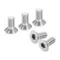 M8-1 25 X 18mm Flat Head Torx Anti Theft Machine Screws 10 Pcs 304 Stainless Steel Drive Countersunk Full Thread Silver 