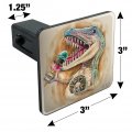 T-rex Dinosaur Donut Ice Cream Funny Jurassic Junkie Tow Trailer Hitch Cover Plug Insert