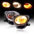 Hecasa Pair Turn Signal Light For 2012-2019 Fiat 500 Not Fit Abarth Lamp W Bulb Replacement Fi2532100 Fi2533100 Clear Lens 