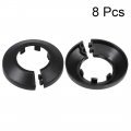 Uxcell 32mm Pipe Cover Decoration Pp Plastic Water Escutcheon Black 8pcs