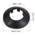 Uxcell 32mm Pipe Cover Decoration Pp Plastic Water Escutcheon Black 8pcs