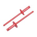 50pcs 1 8 X3 Aluminum Blind Rivets Grip And Steel Mandrel Large Flange Fastener For Metal Furniture Automotive Red 
