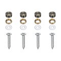 4pcs Brass Decorative Screws With Caps 10mm Mirror Cover Self-tapping For Furniture Cabinet Fixing Bronze 