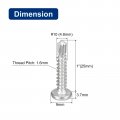 Uxcell 10 X 1 Self Drilling Screws 50pcs 304 Stainless Steel Phillips Pan Head Tapping For Wood Plastic