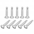 Uxcell 10 X 1 Self Drilling Screws 50pcs 304 Stainless Steel Phillips Pan Head Tapping For Wood Plastic