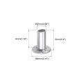 100 Pcs 2mm X 4mm Aluminum Flat Head Semi-tubular Rivets Silver Tone
