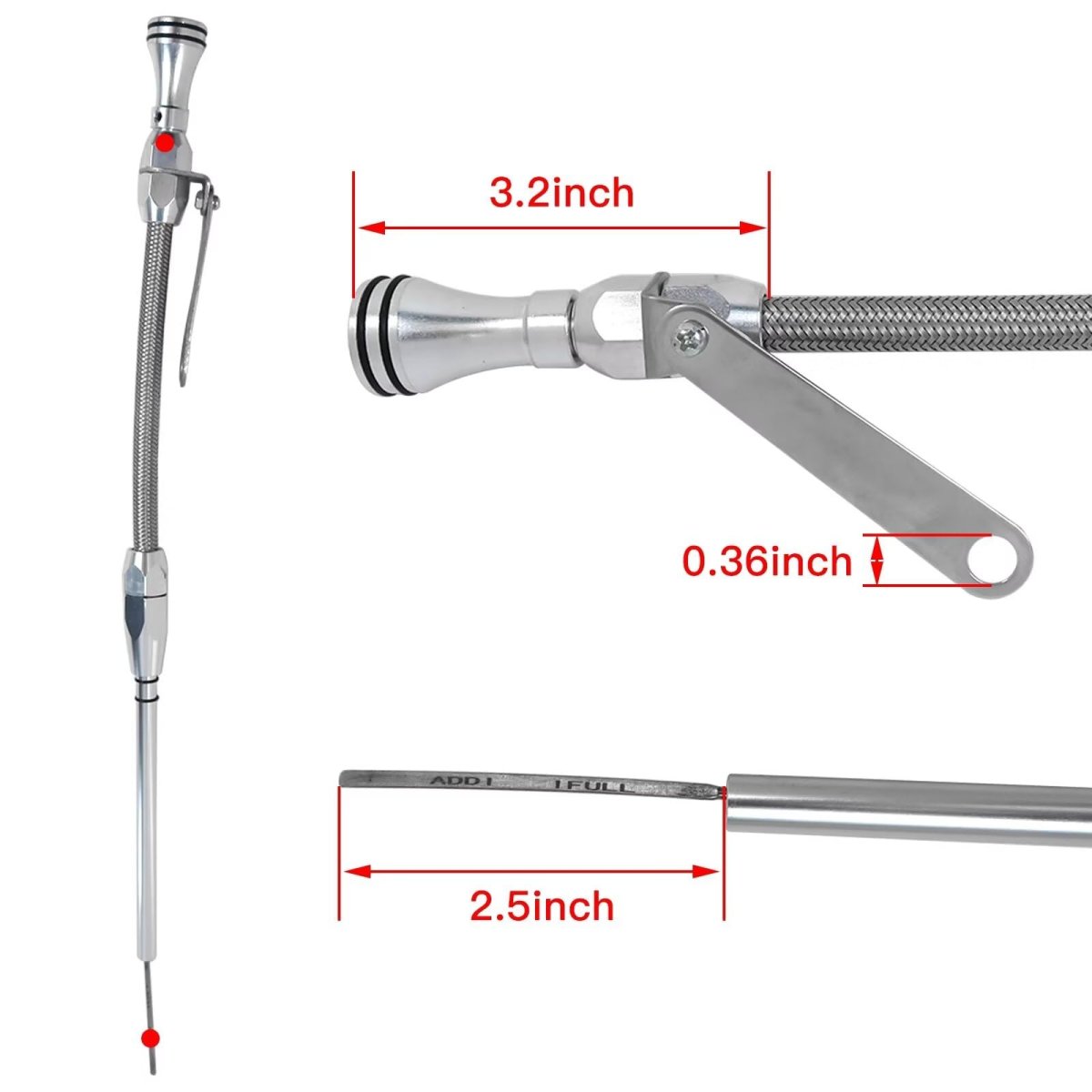 Flexible Oil Dipstick Passenger Side Fit For Buick 91-93 Century Commercial Chassis Regal Roadmaster V8 5 0 7l