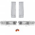 Kuafu Corner Signal Lights Pair Compatible With 1983-1994 Chevy Blazer 1982-1993 Chevrolet S10 Clear Abs Lens 4pcs