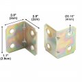 Uxcell Stainless Steel L Shaped Furniture Fixing Brace Joint Angle Bracket 20 X 29mm Pcs