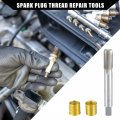 Hihaha Outer Universal Spark Plug Thread Repair Tools With M12x1 25 Inner Inser And M14x1 Tap Engine Durable 1 Set Gold Tone