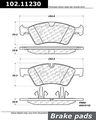 Stoptech 102 11230 Brake Pad Metallic 