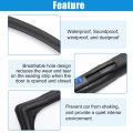 Uxcell Pair Front Door Seal For Jeep Wrangler 2007-2018 Weatherstrip Gasket Full Felt Trim No 55395274aw 55395274au 55395275au