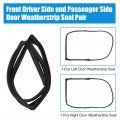 Uxcell Pair Front Door Seal For Jeep Wrangler 2007-2018 Weatherstrip Gasket Full Felt Trim No 55395274aw 55395274au 55395275au