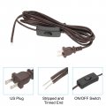 Uxcell 12ft 18 Lamp Cord With Switch 2 Pcs 300v Electronic Wire Insulated Heat Resistant Electronical Flexible Cable For Led