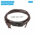 Uxcell 12ft 18 Lamp Cord With Switch 2 Pcs 300v Electronic Wire Insulated Heat Resistant Electronical Flexible Cable For Led