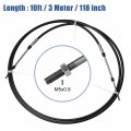 Motoforti 1pcs 10ft 3 Meter 118 Inch Marine Type 3300 33c Throttle Shift Remote Control Box Cable For Yamaha Outboard Engine