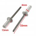 Uxcell 4mmx13mm Aluminum Round Dome Head Closed End Blind Rivets Fastener 50pcs