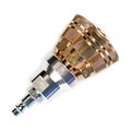 Primefit M1401-5 3-way Round Air Manifold With 3 1 4-inch Industrial 6-ball Brass Couplers 