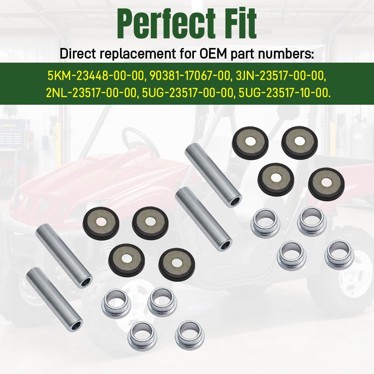 2 Pcs Rear Knuckle Bushing Kit For Yamaha Rhino 450 660 700