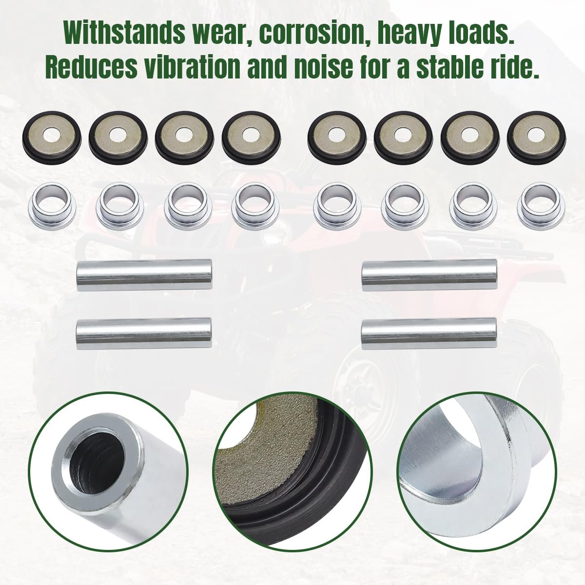 2 Pcs Rear Knuckle Bushing Kit For Yamaha Rhino 450 660 700