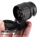 1 Set 7 To 13 Pin Trailer Connector Adapter Converter Socket Plug For Towing Caravan Truck Towbar Waterproof 12v
